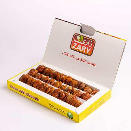 Zary Dates with Almonds – Heart-Healthy & Fiber-Rich Snack (300g)